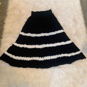 Long dark blue maxi skirt